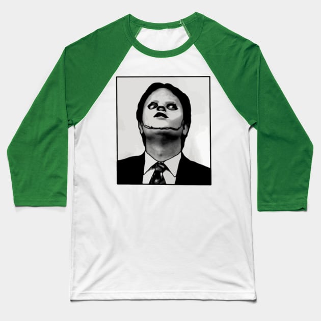 Dwight CPR Doll Mask Baseball T-Shirt by GloriousWax